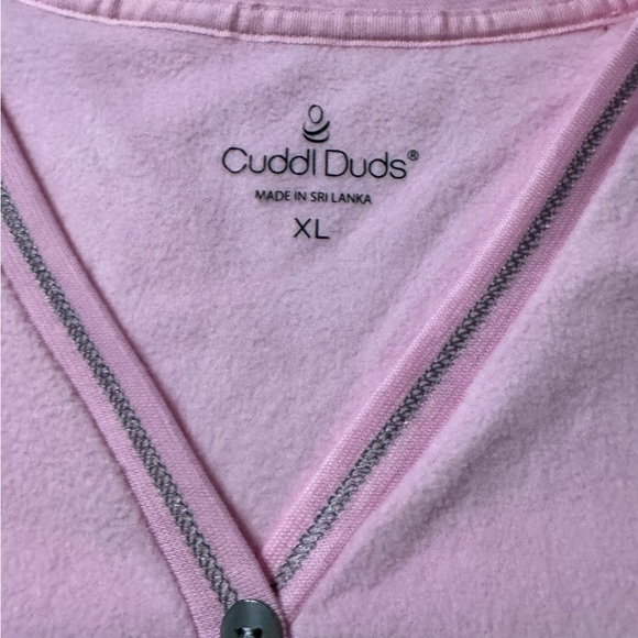 Cuddl Duds Light Pink Cardigan with Button Detail - Picture 2 of 5